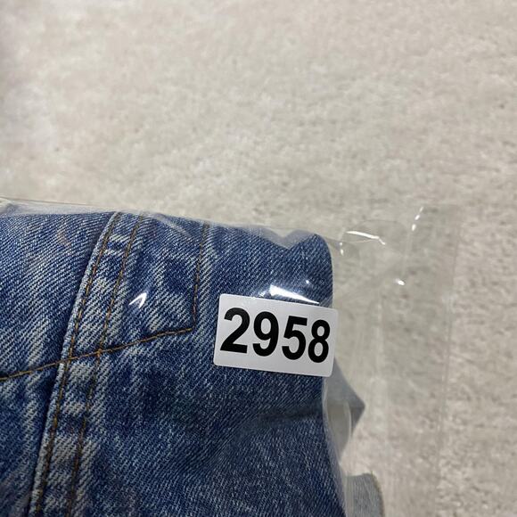 Vintage Levis Jacket Mens S Blue Denim Trucker Orange Tab 70s 80s Whiskers Retro - Picture 8 of 8